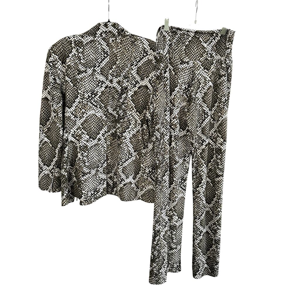 Norma Kamali Python Snake Print Blazer Jacket Boo… - image 3